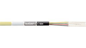 Telecommunication Cable PVC 4x 0.08mm² Copper Black 100m